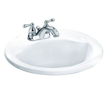 American Standard 0419.888EC Cadet Everclean+ Oval Sink with 8